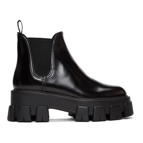 prada boots schwarz|Prada platform boots.